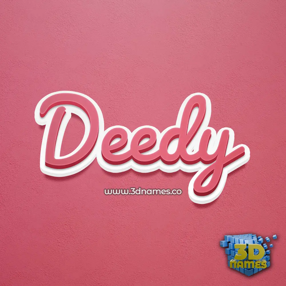 deedy in Red Scribble style - 3D name wallpaper