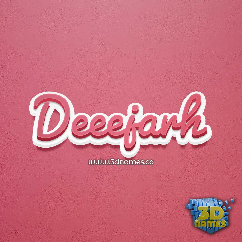 deeejarh in Red Scribble style - 3D name wallpaper