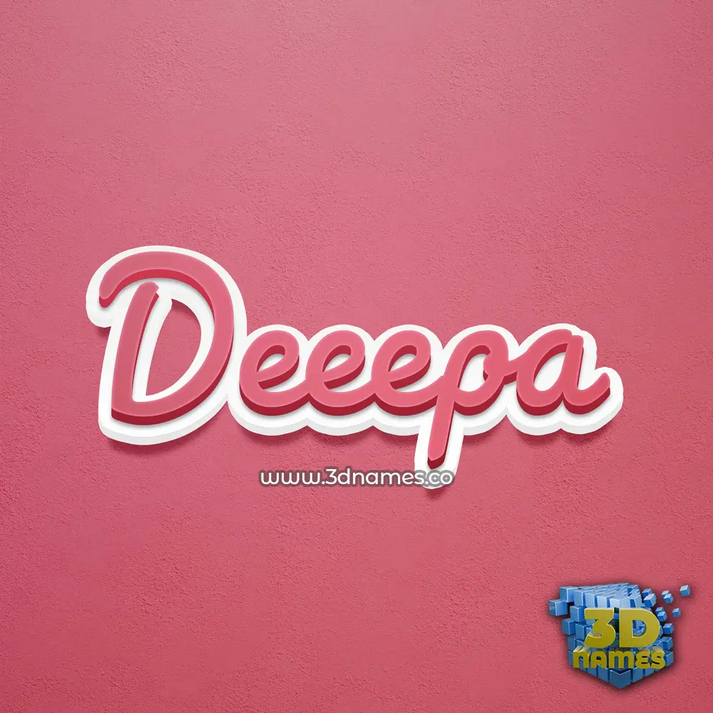 deeepa in Red Scribble style - 3D name wallpaper