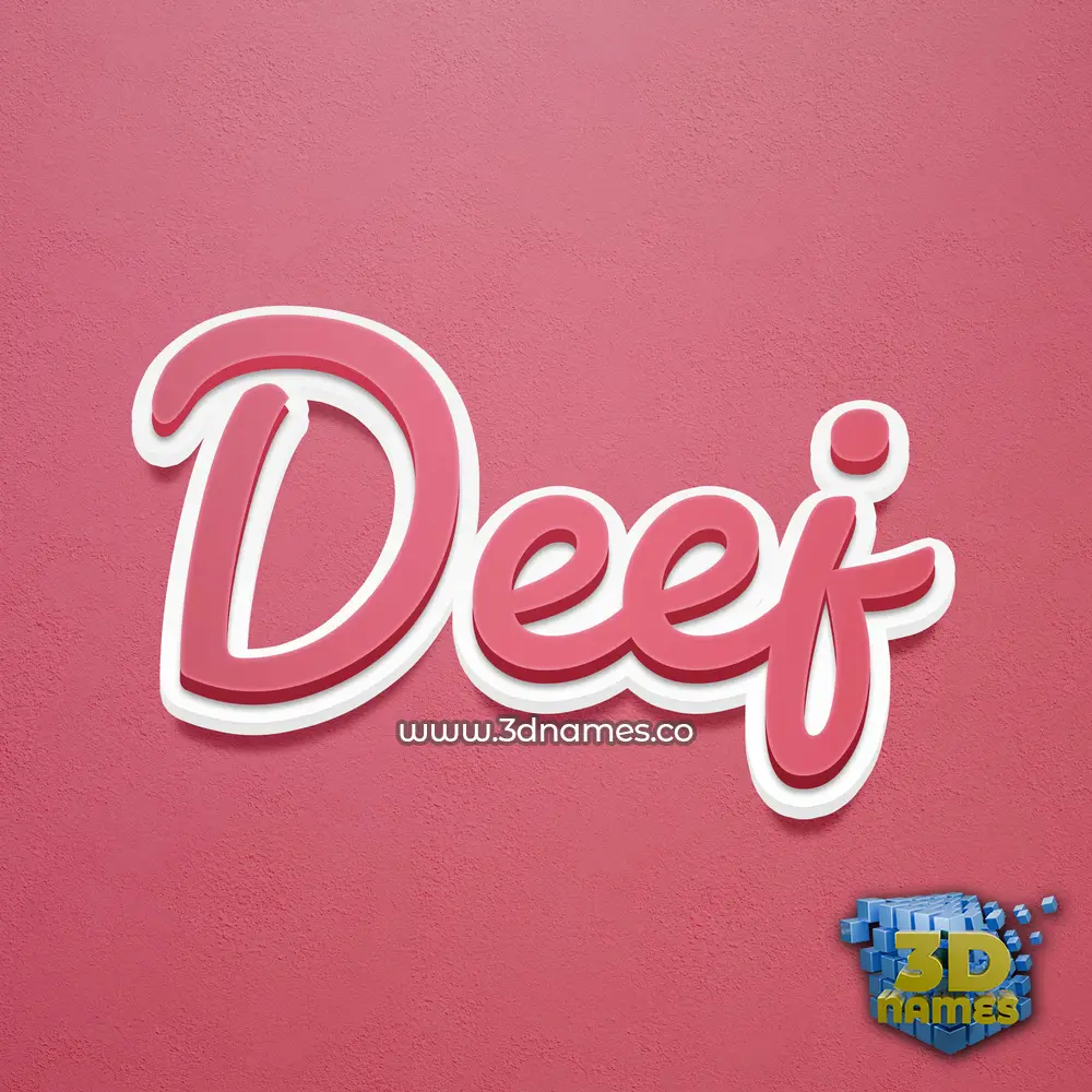 deej in Red Scribble style - 3D name wallpaper