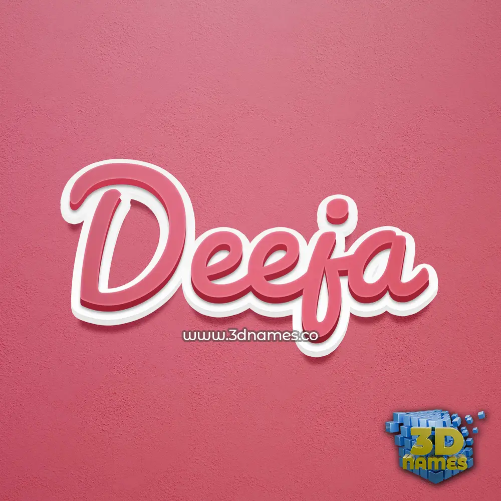 deeja in Red Scribble style - 3D name wallpaper