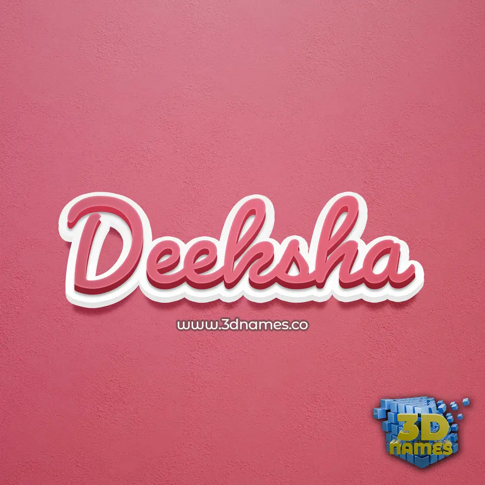 deeksha in Red Scribble style - 3D name wallpaper