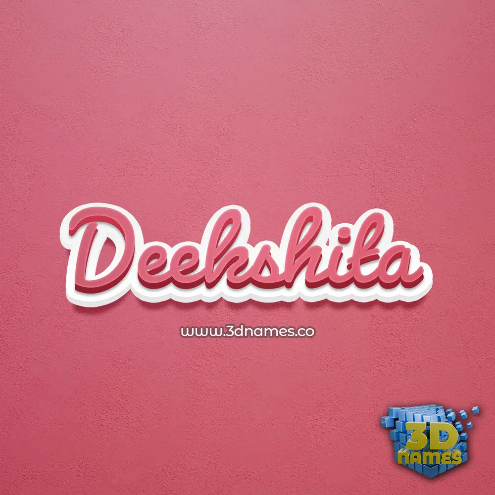 deekshita in Red Scribble style - 3D name wallpaper