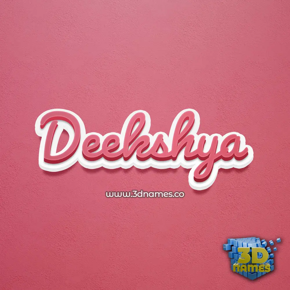 deekshya in Red Scribble style - 3D name wallpaper