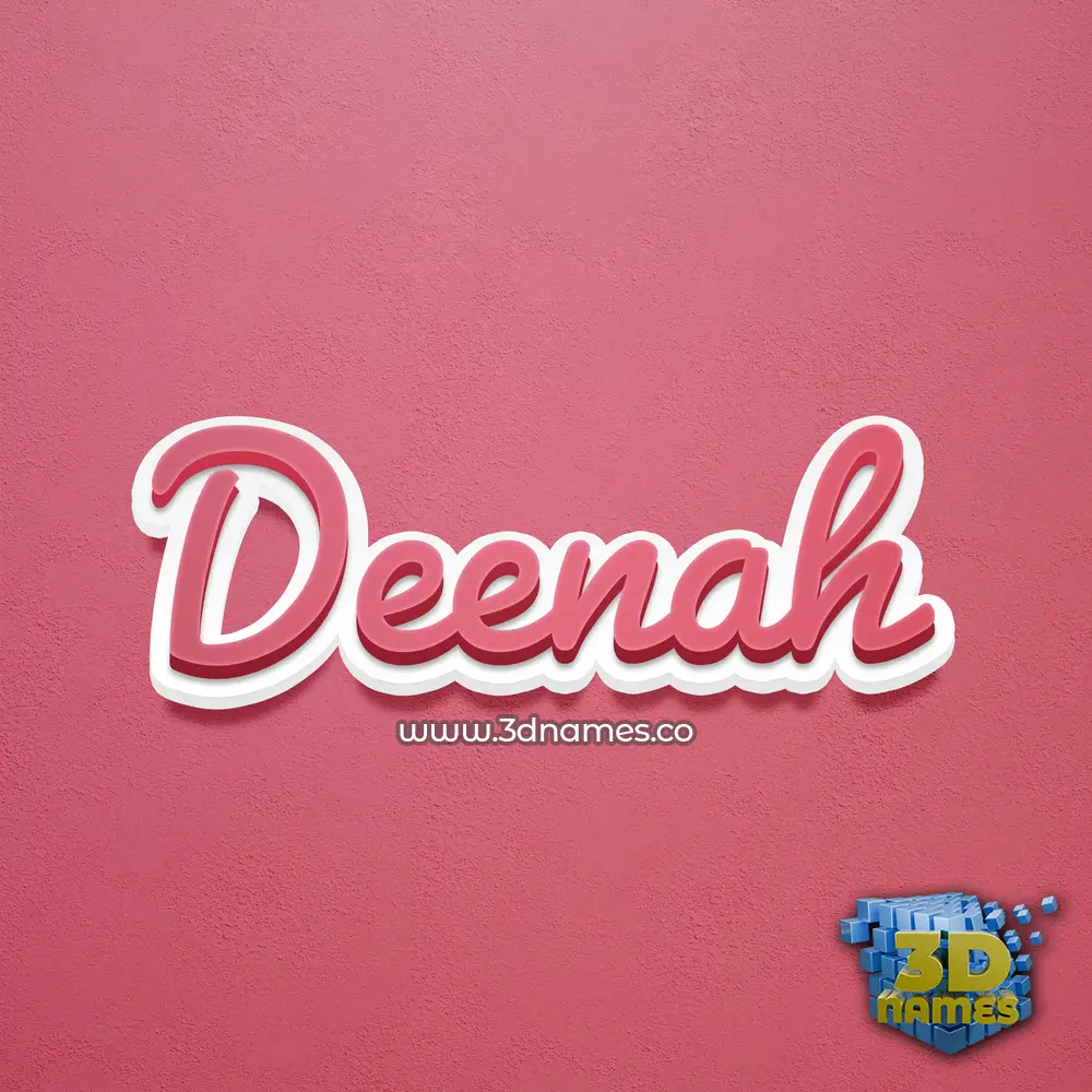 deenah in Red Scribble style - 3D name wallpaper