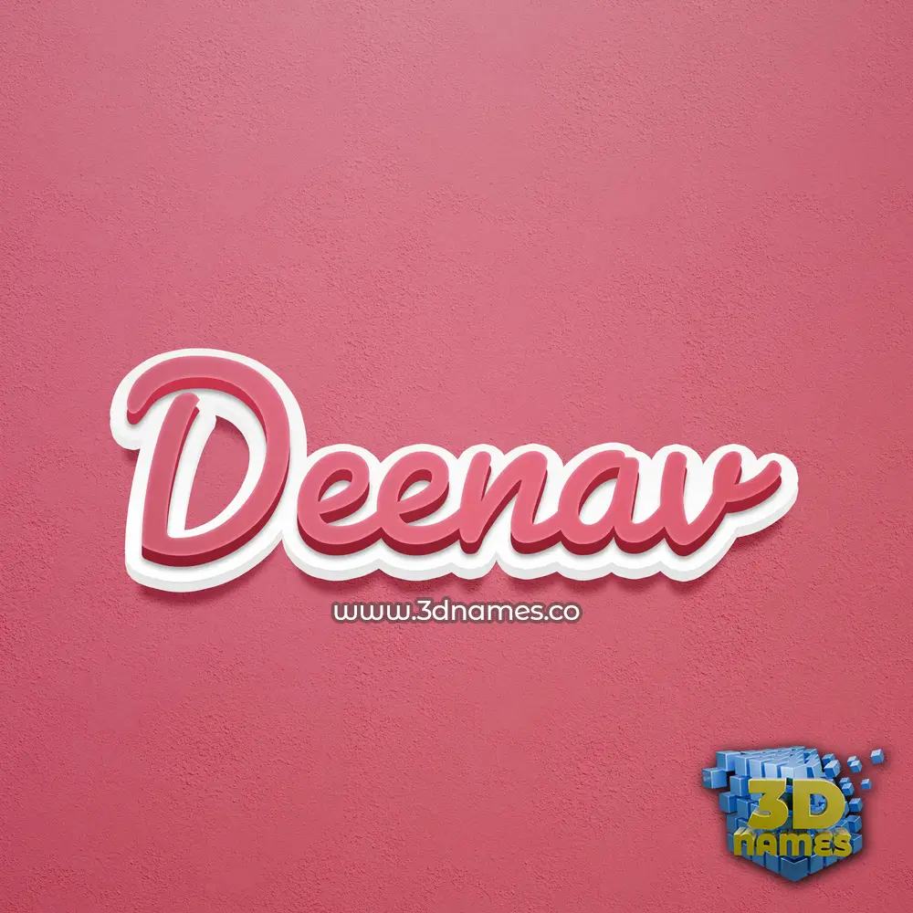deenav in Red Scribble style - 3D name wallpaper