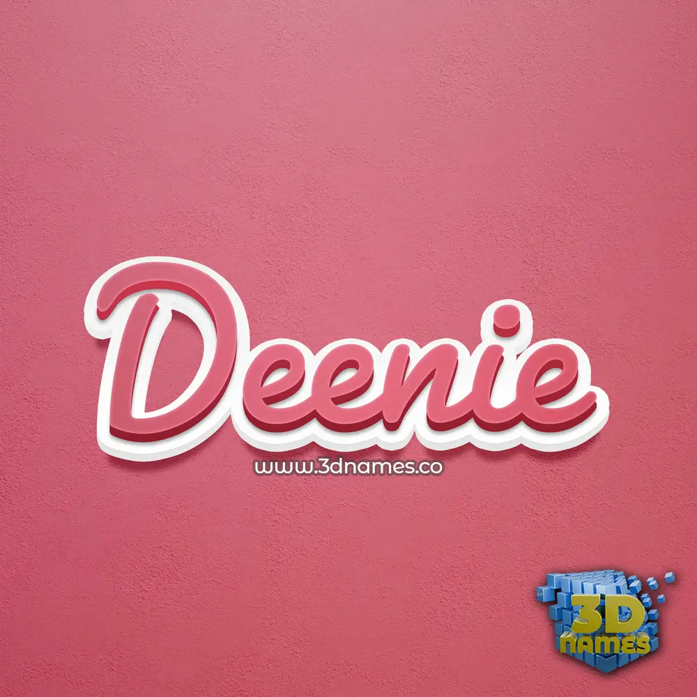deenie in Red Scribble style - 3D name wallpaper