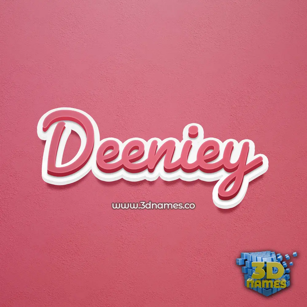 deeniey in Red Scribble style - 3D name wallpaper