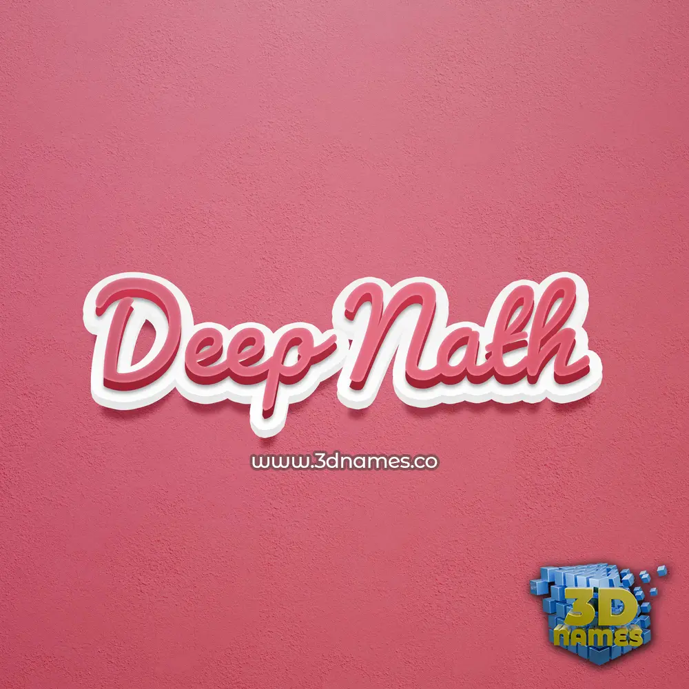 deep nath in Red Scribble style - 3D name wallpaper