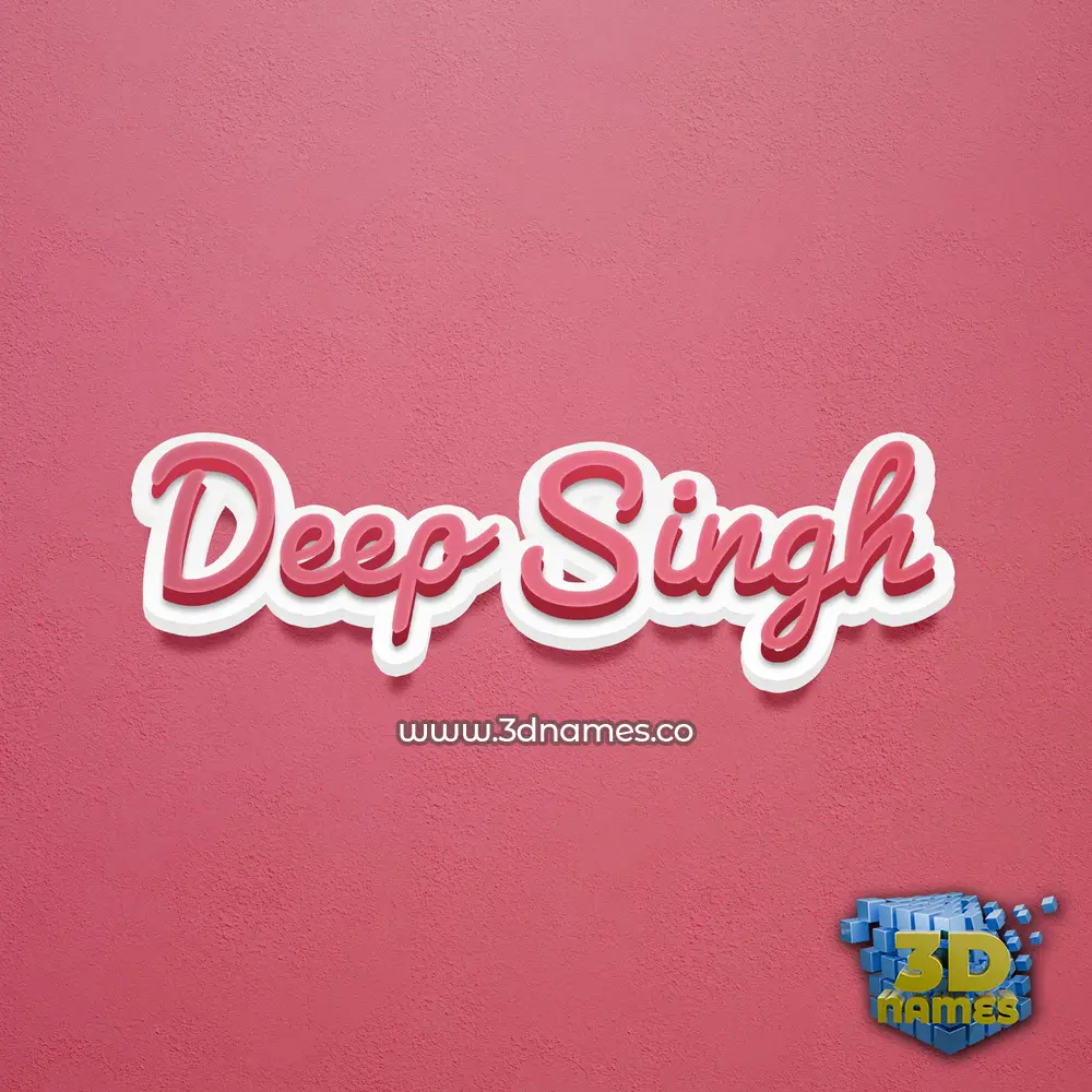 deep singh in Red Scribble style - 3D name wallpaper