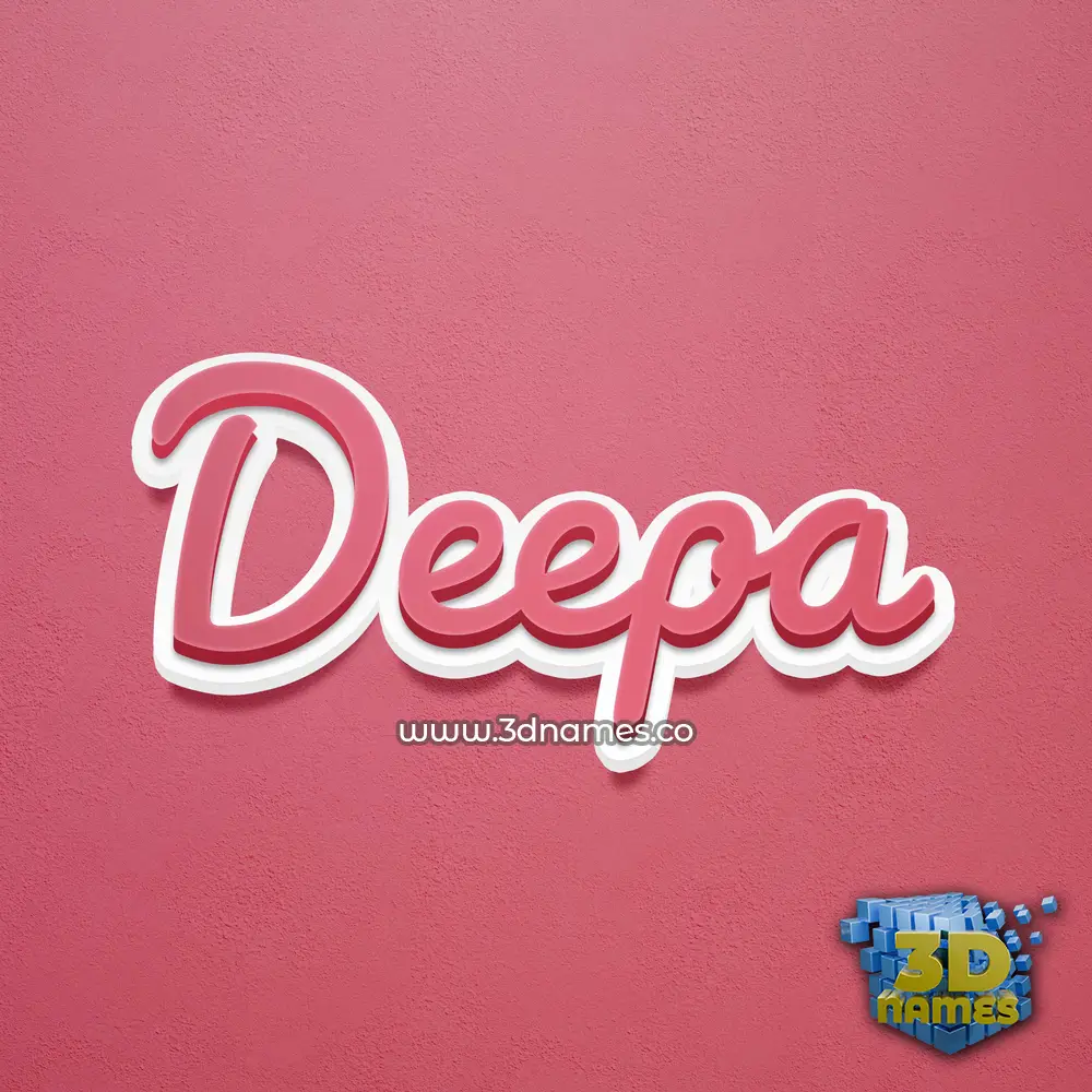 deepa in Red Scribble style - 3D name wallpaper
