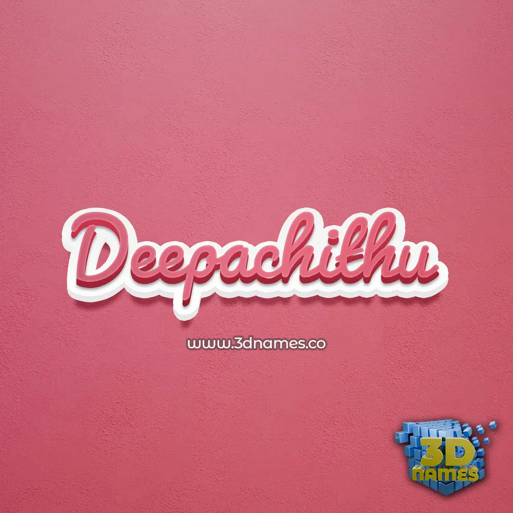 deepachithu in Red Scribble style - 3D name wallpaper