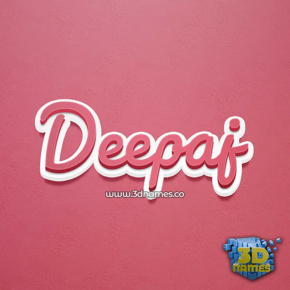 deepaj in Red Scribble style - 3D name wallpaper