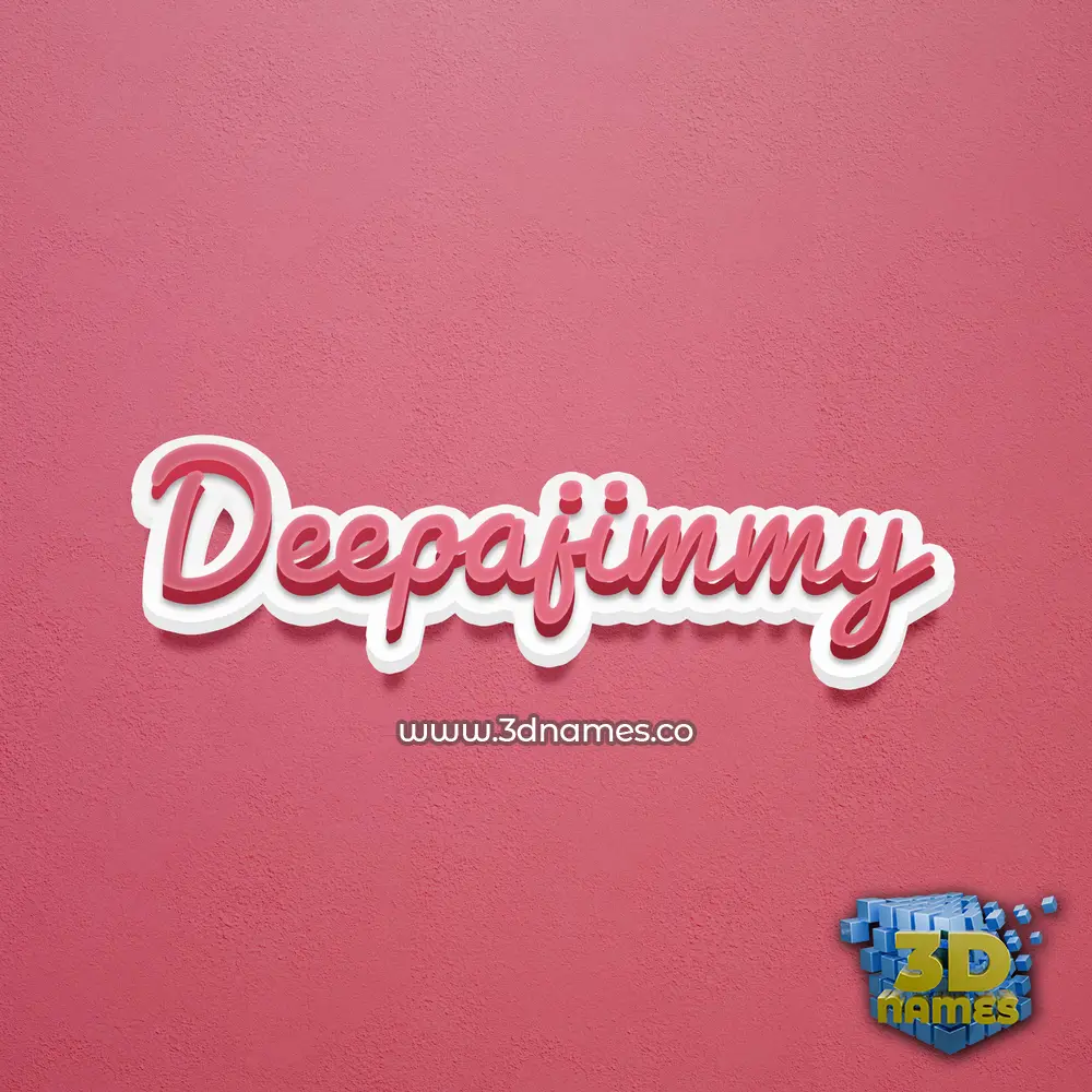 deepajimmy in Red Scribble style - 3D name wallpaper