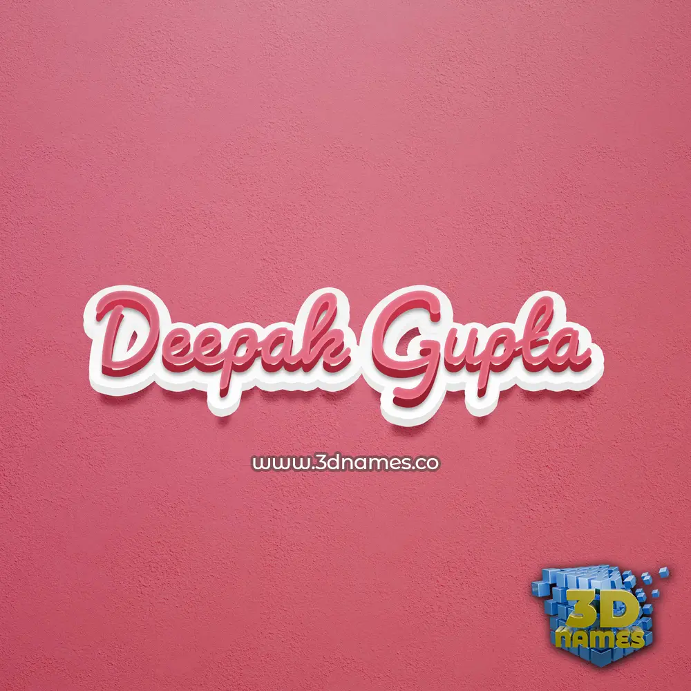 deepak gupta in Red Scribble style - 3D name wallpaper