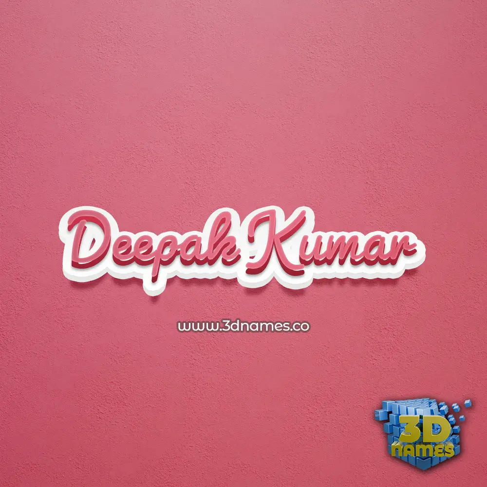 deepak kumar in Red Scribble style - 3D name wallpaper