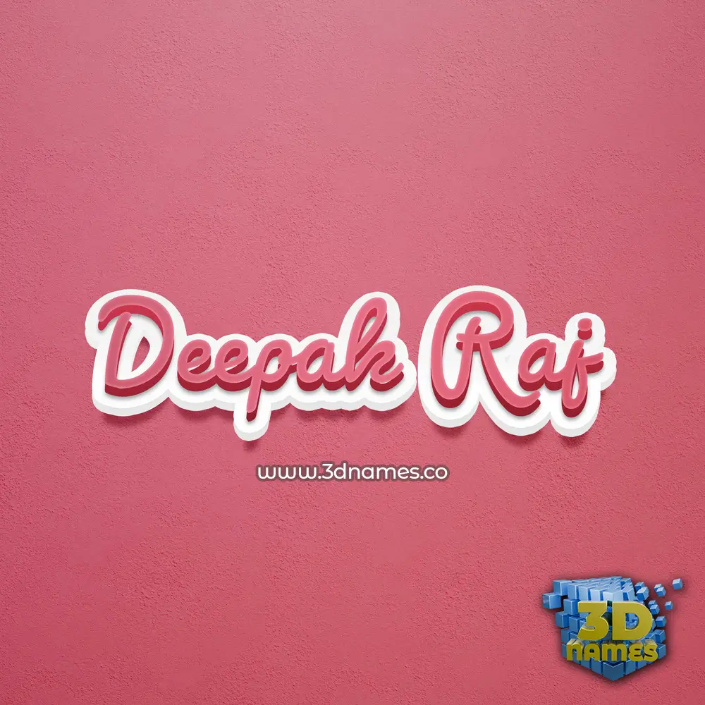 deepak raj in Red Scribble style - 3D name wallpaper