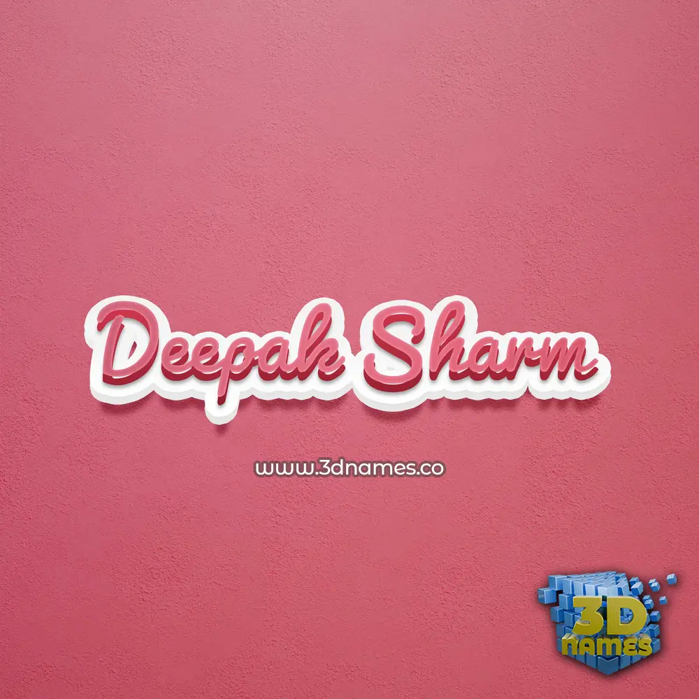 deepak sharm in Red Scribble style - 3D name wallpaper