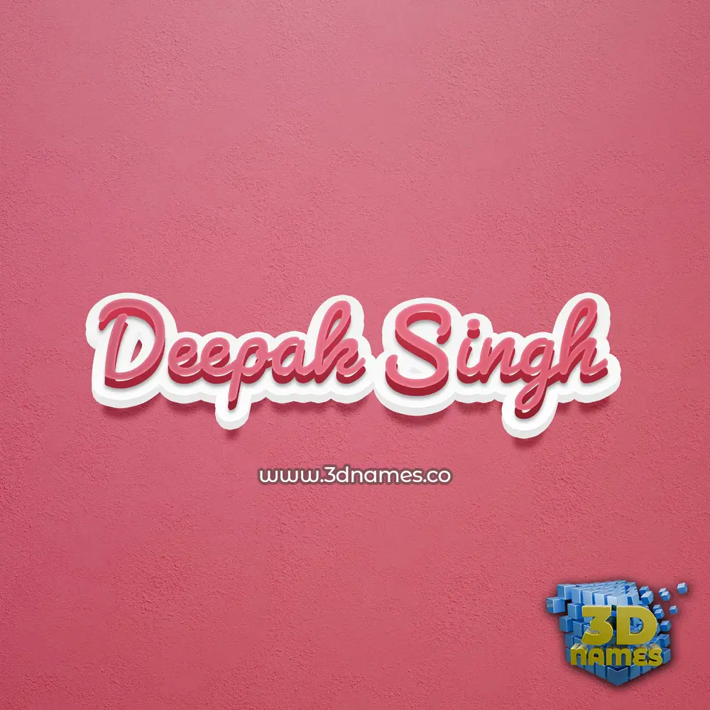 deepak singh in Red Scribble style - 3D name wallpaper