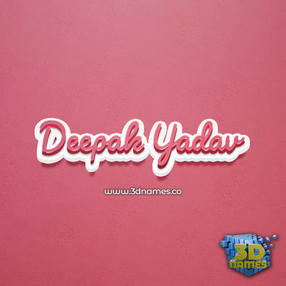 deepak yadav in Red Scribble style - 3D name wallpaper