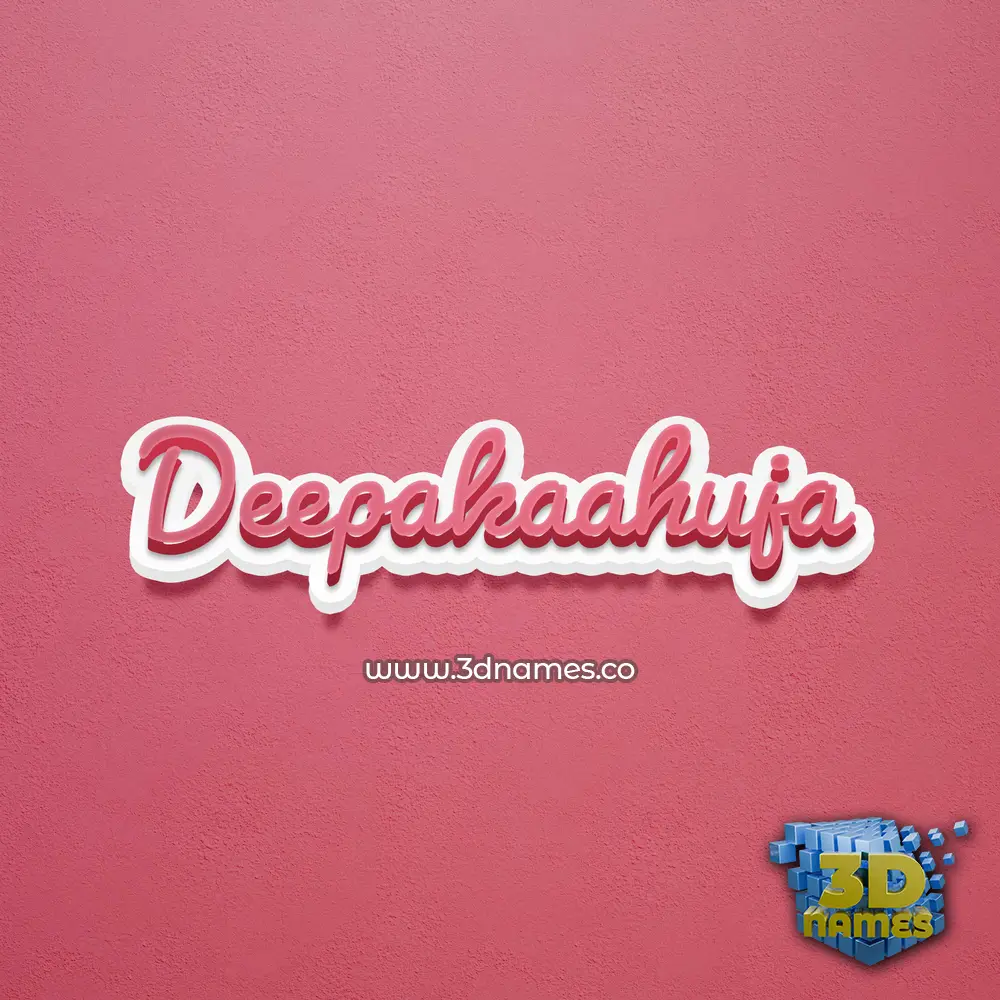 deepakaahuja in Red Scribble style - 3D name wallpaper