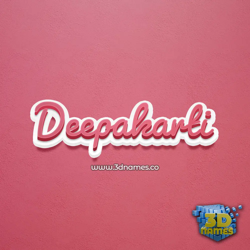 deepakarti in Red Scribble style - 3D name wallpaper