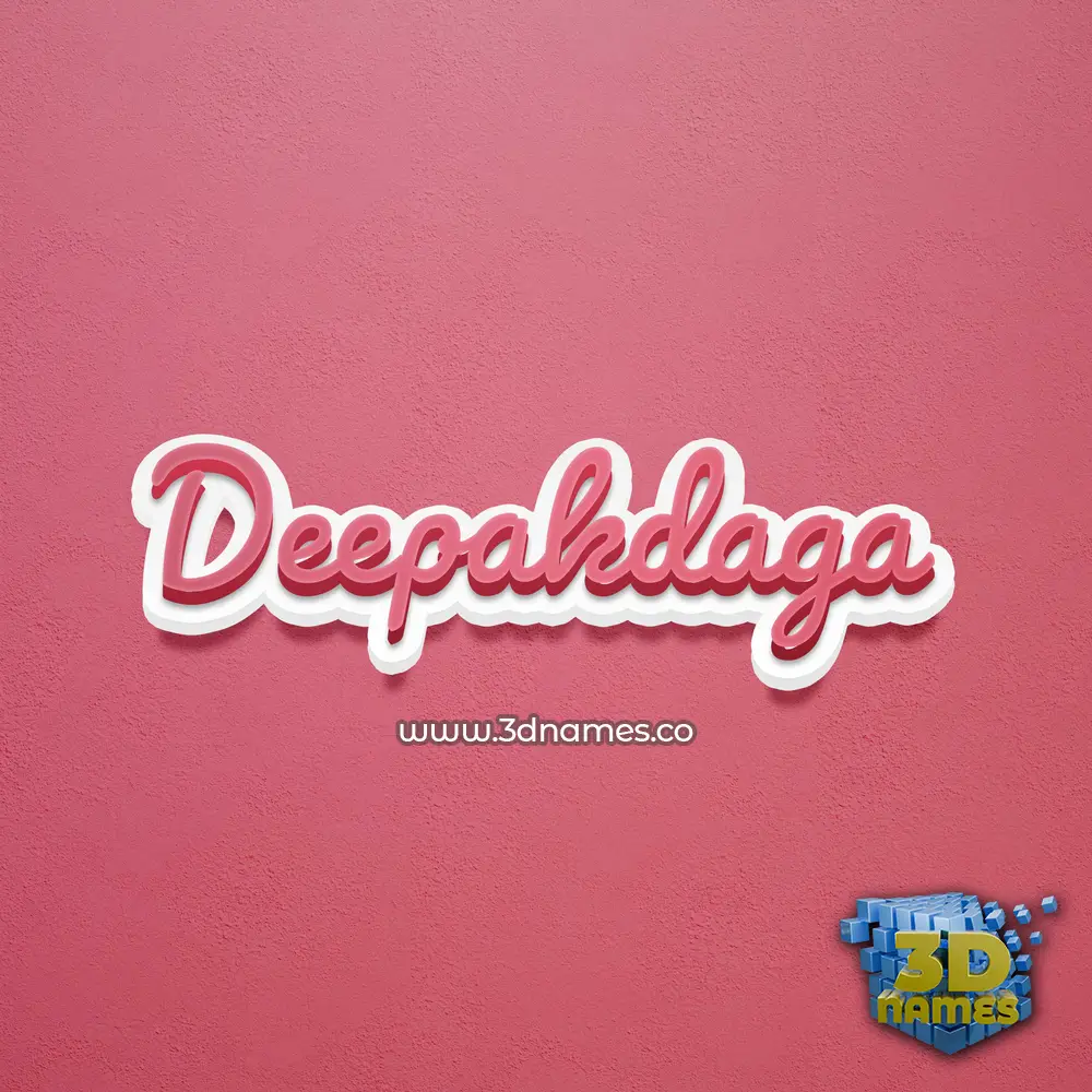 deepakdaga in Red Scribble style - 3D name wallpaper