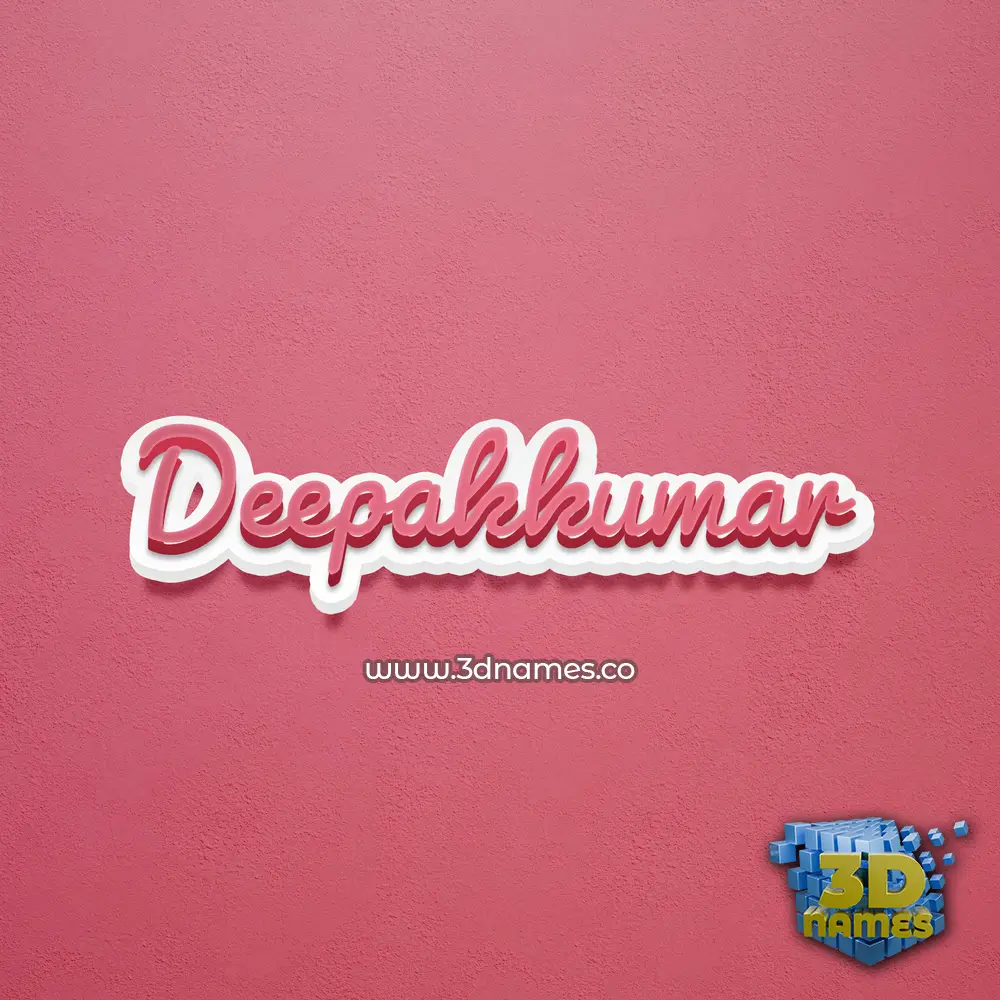deepakkumar in Red Scribble style - 3D name wallpaper