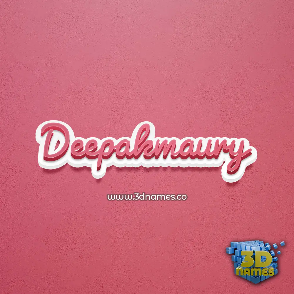deepakmaury in Red Scribble style - 3D name wallpaper