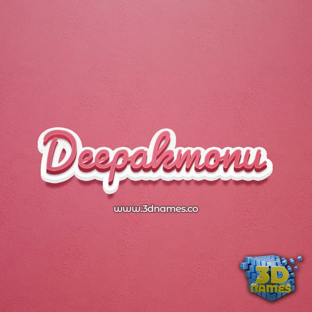 deepakmonu in Red Scribble style - 3D name wallpaper