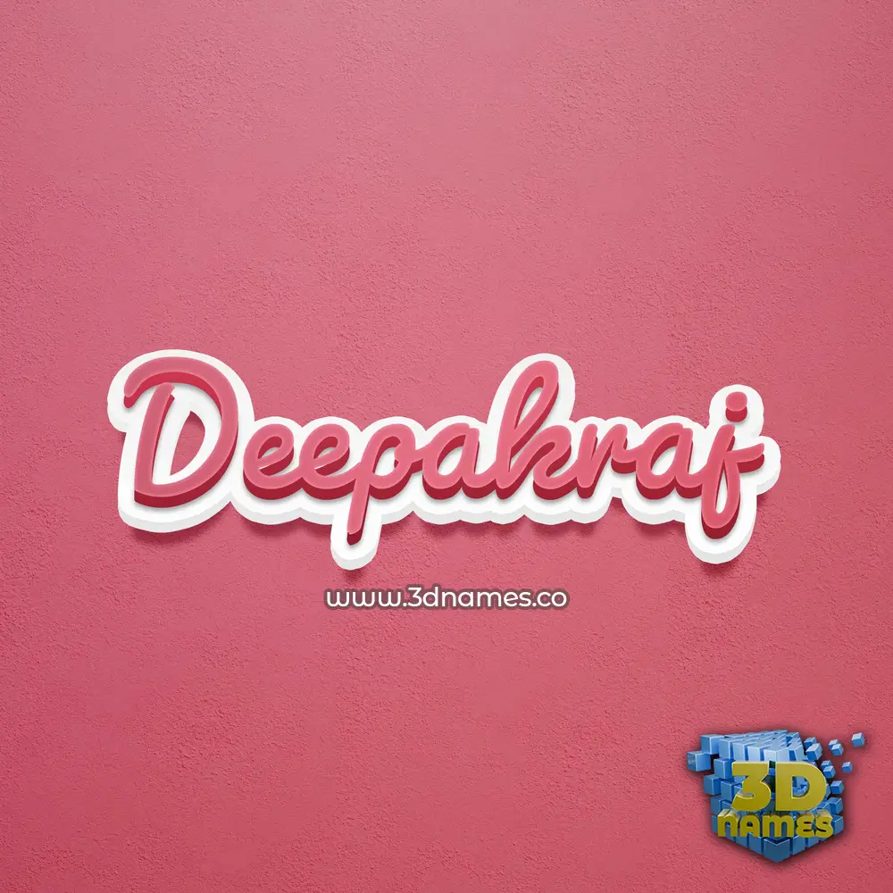 deepakraj in Red Scribble style - 3D name wallpaper
