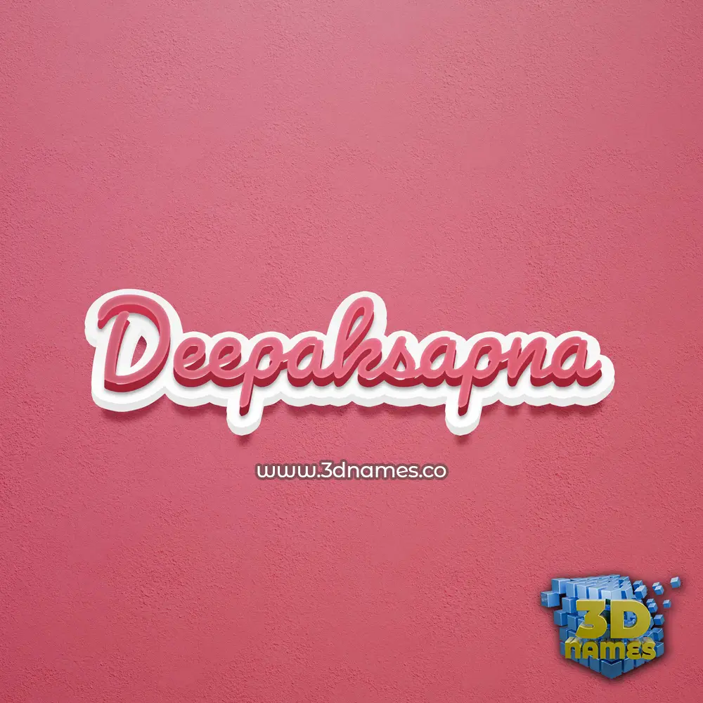 deepaksapna in Red Scribble style - 3D name wallpaper