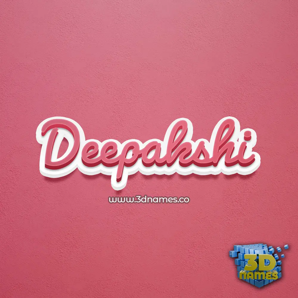 deepakshi in Red Scribble style - 3D name wallpaper