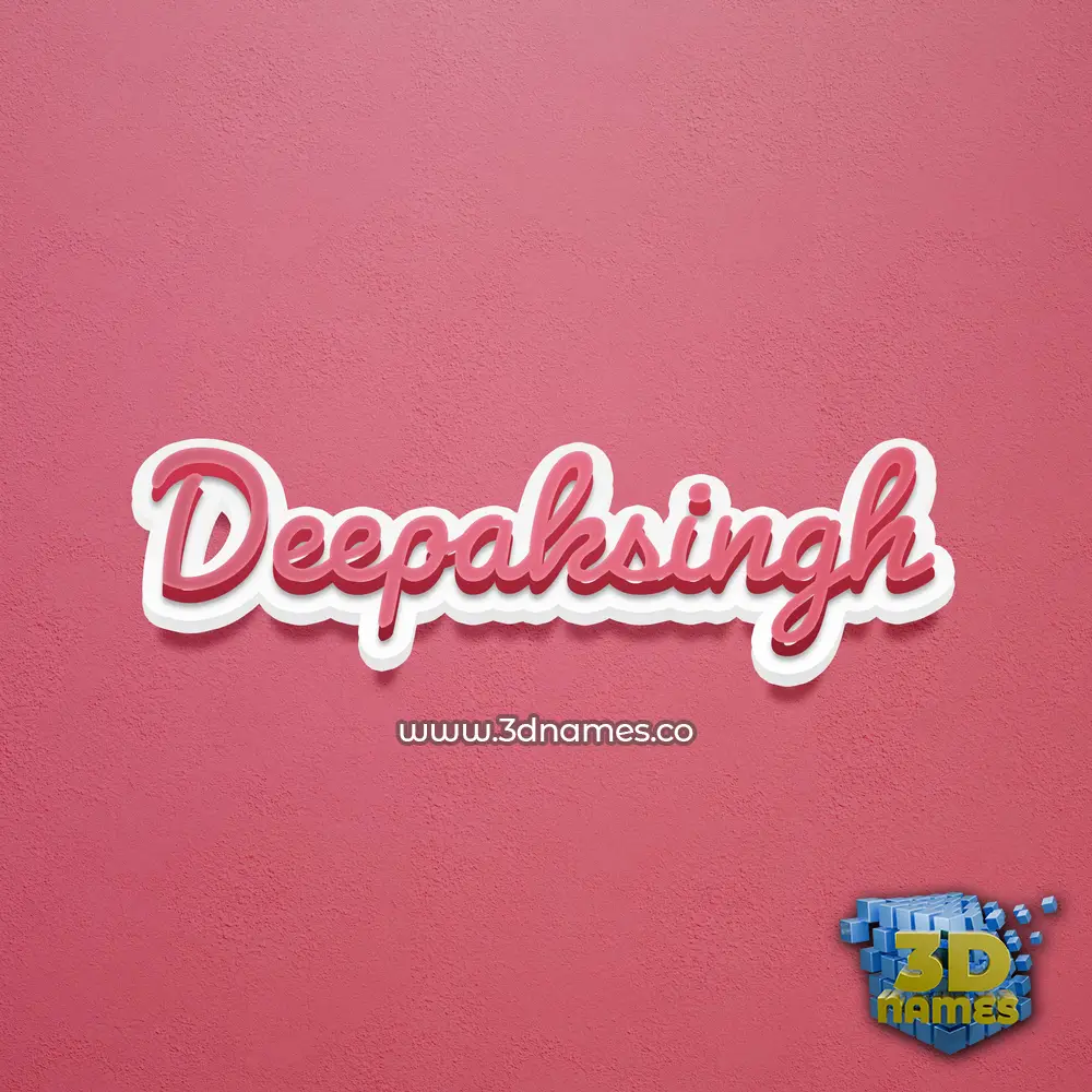 deepaksingh in Red Scribble style - 3D name wallpaper