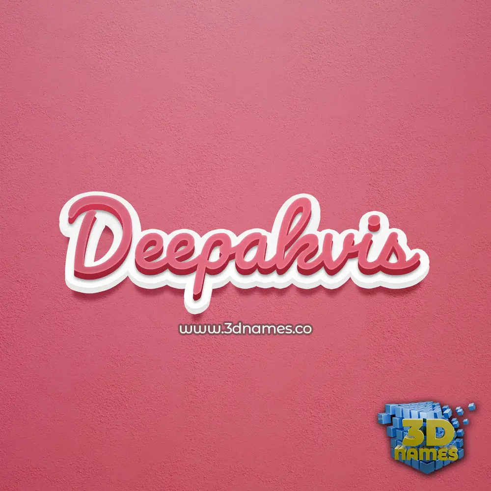 deepakvis in Red Scribble style - 3D name wallpaper