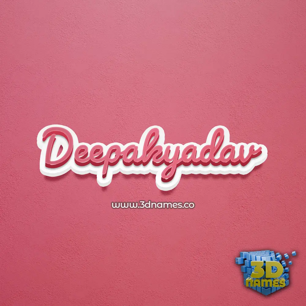deepakyadav in Red Scribble style - 3D name wallpaper