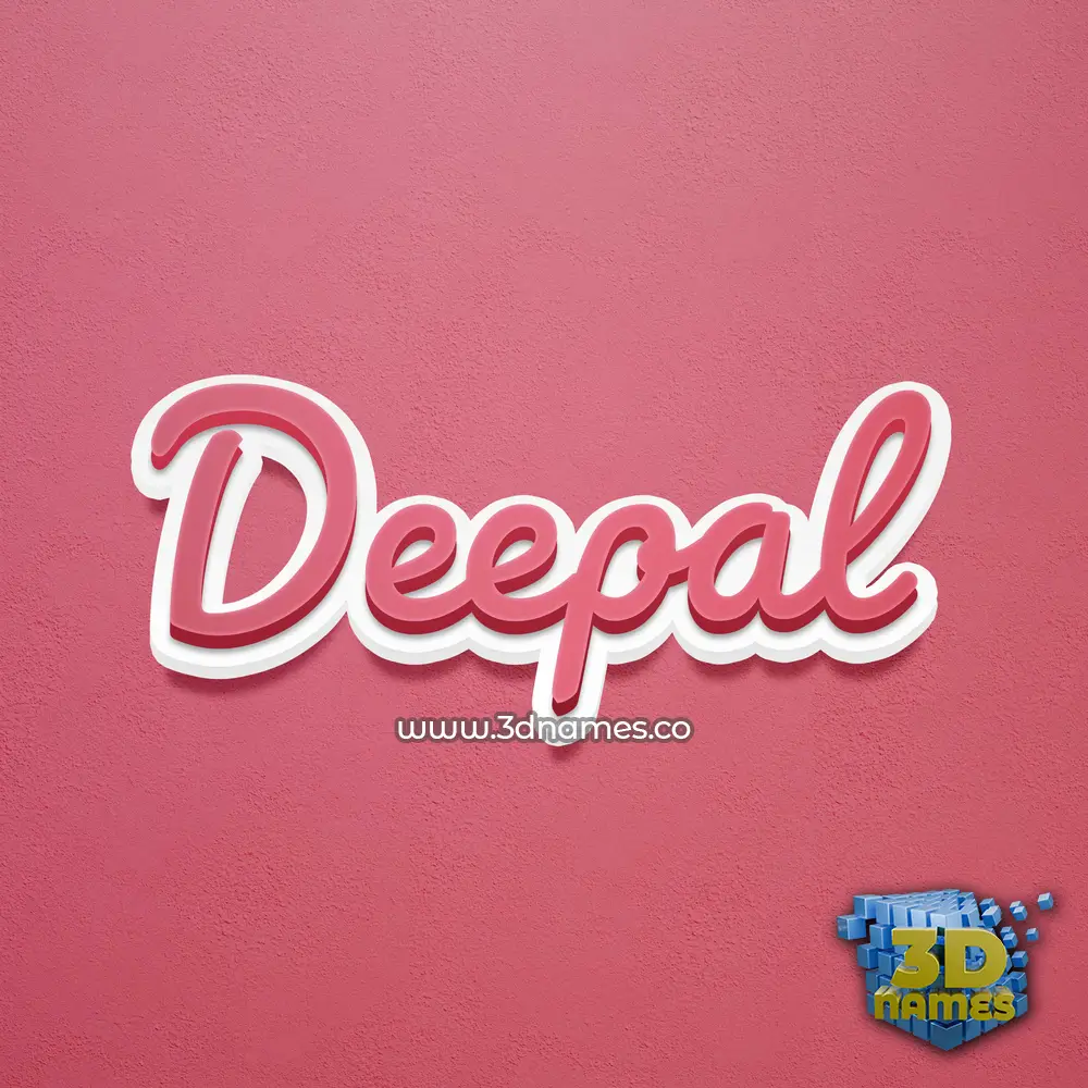 deepal in Red Scribble style - 3D name wallpaper