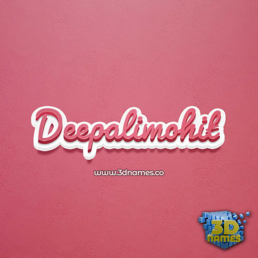 deepalimohit in Red Scribble style - 3D name wallpaper