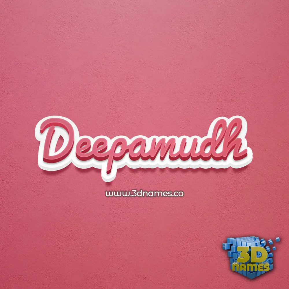 deepamudh in Red Scribble style - 3D name wallpaper