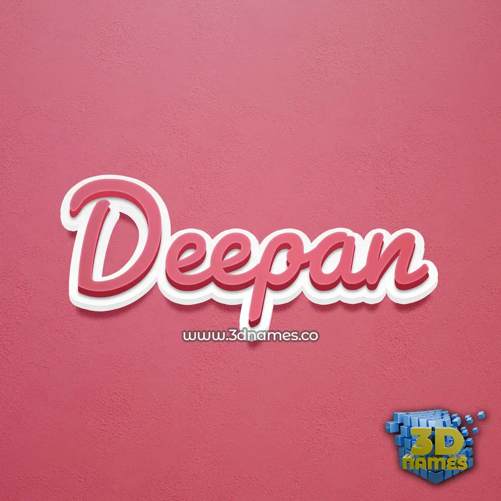 deepan in Red Scribble style - 3D name wallpaper