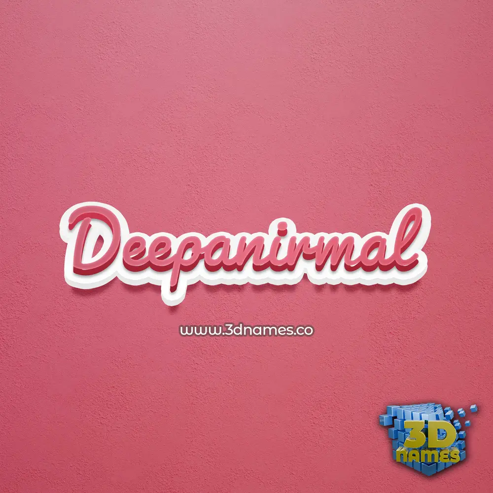 deepanirmal in Red Scribble style - 3D name wallpaper