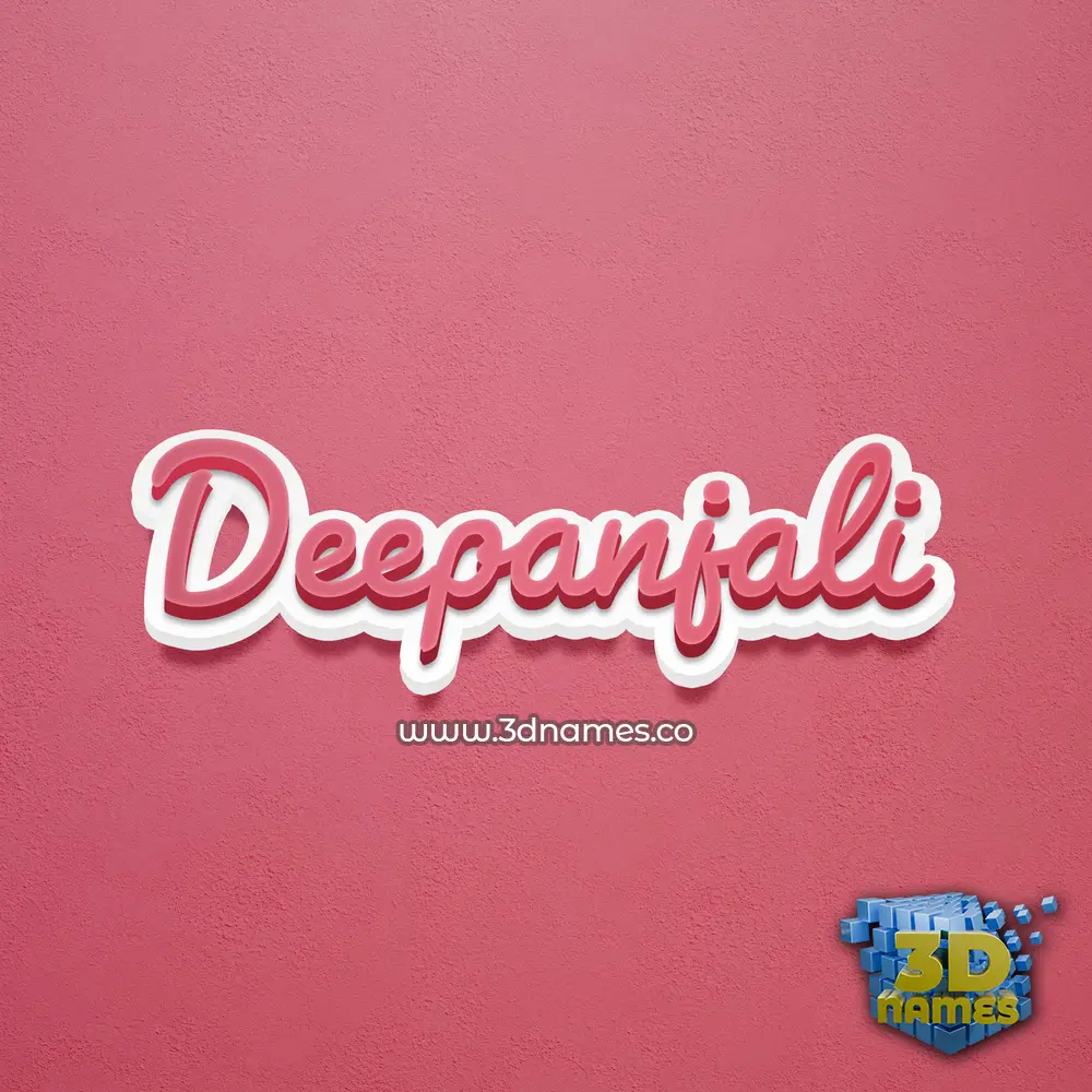 deepanjali in Red Scribble style - 3D name wallpaper