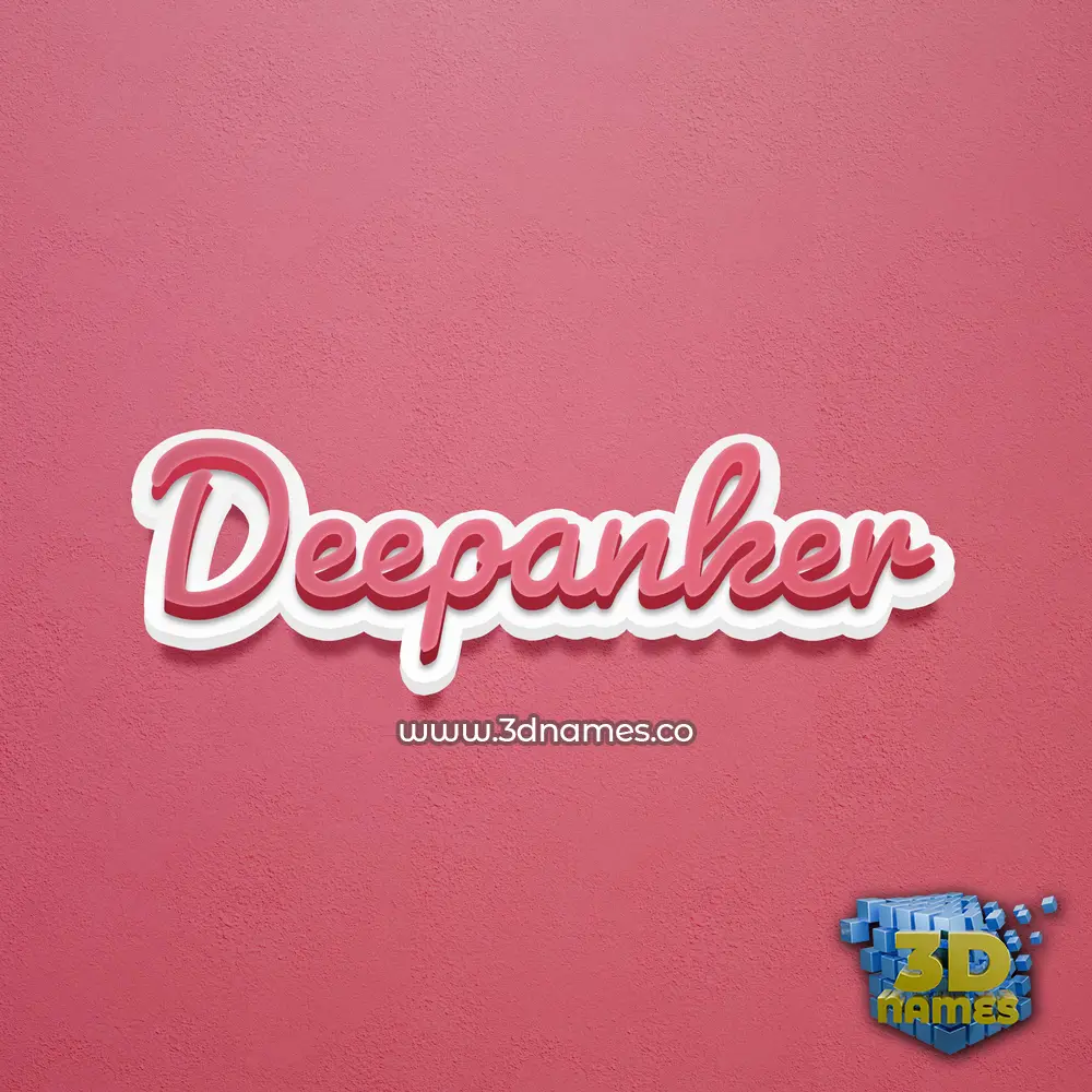 deepanker in Red Scribble style - 3D name wallpaper