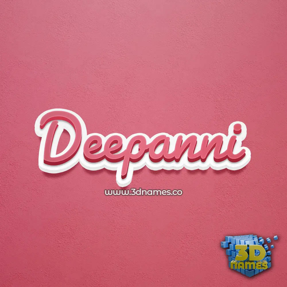 deepanni in Red Scribble style - 3D name wallpaper