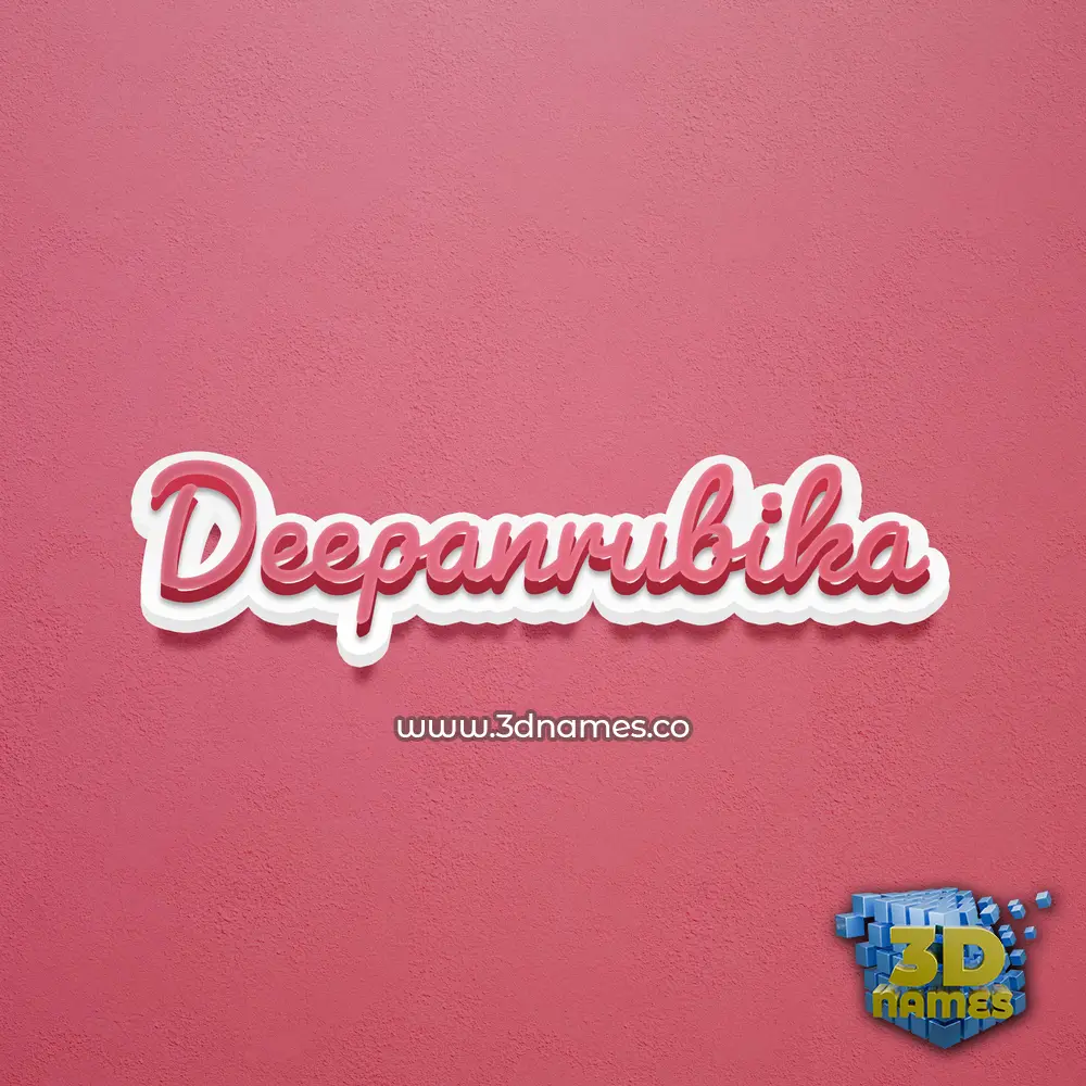 deepanrubika in Red Scribble style - 3D name wallpaper