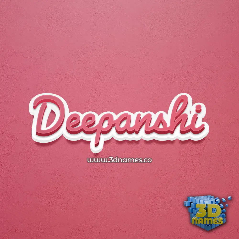 deepanshi in Red Scribble style - 3D name wallpaper