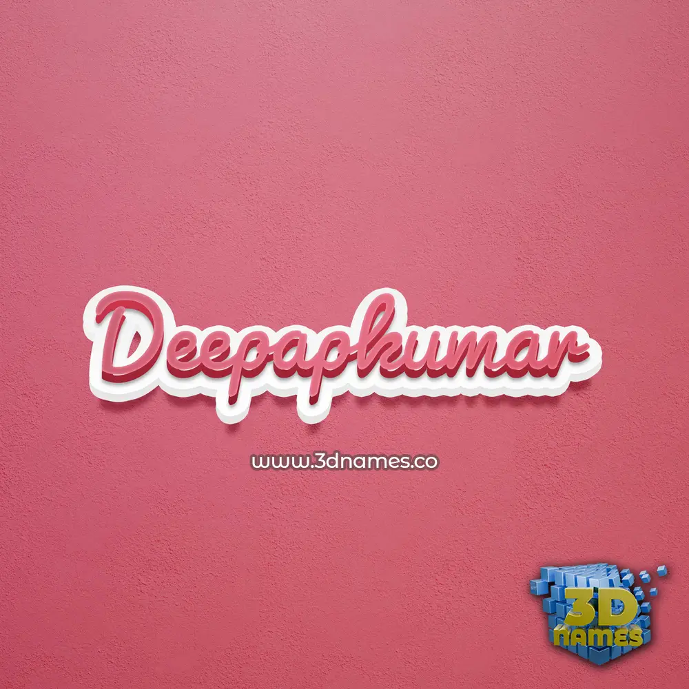 deepapkumar in Red Scribble style - 3D name wallpaper
