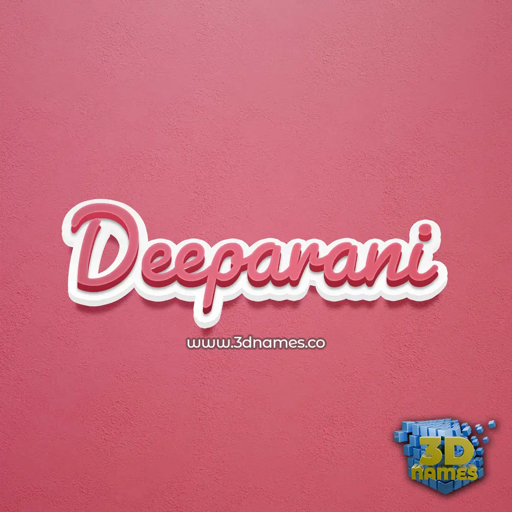 deeparani in Red Scribble style - 3D name wallpaper