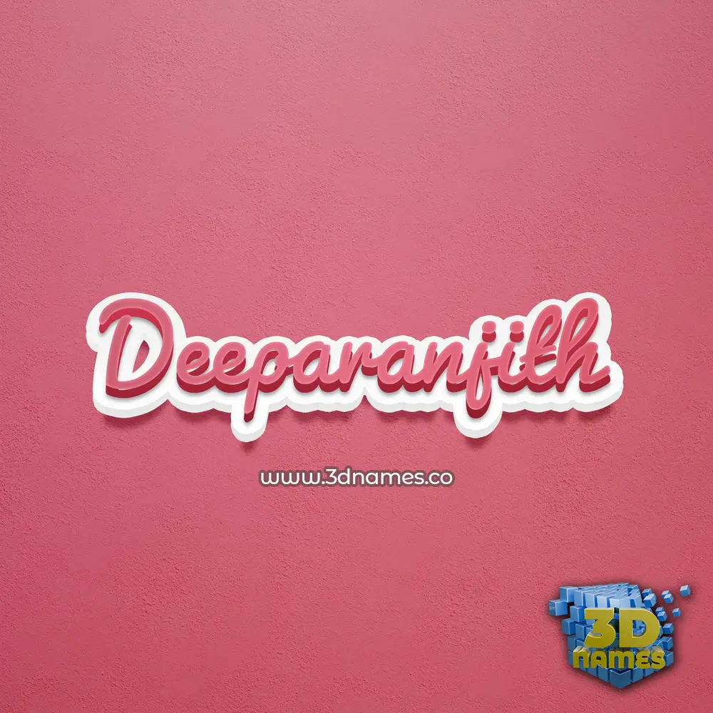 deeparanjith in Red Scribble style - 3D name wallpaper