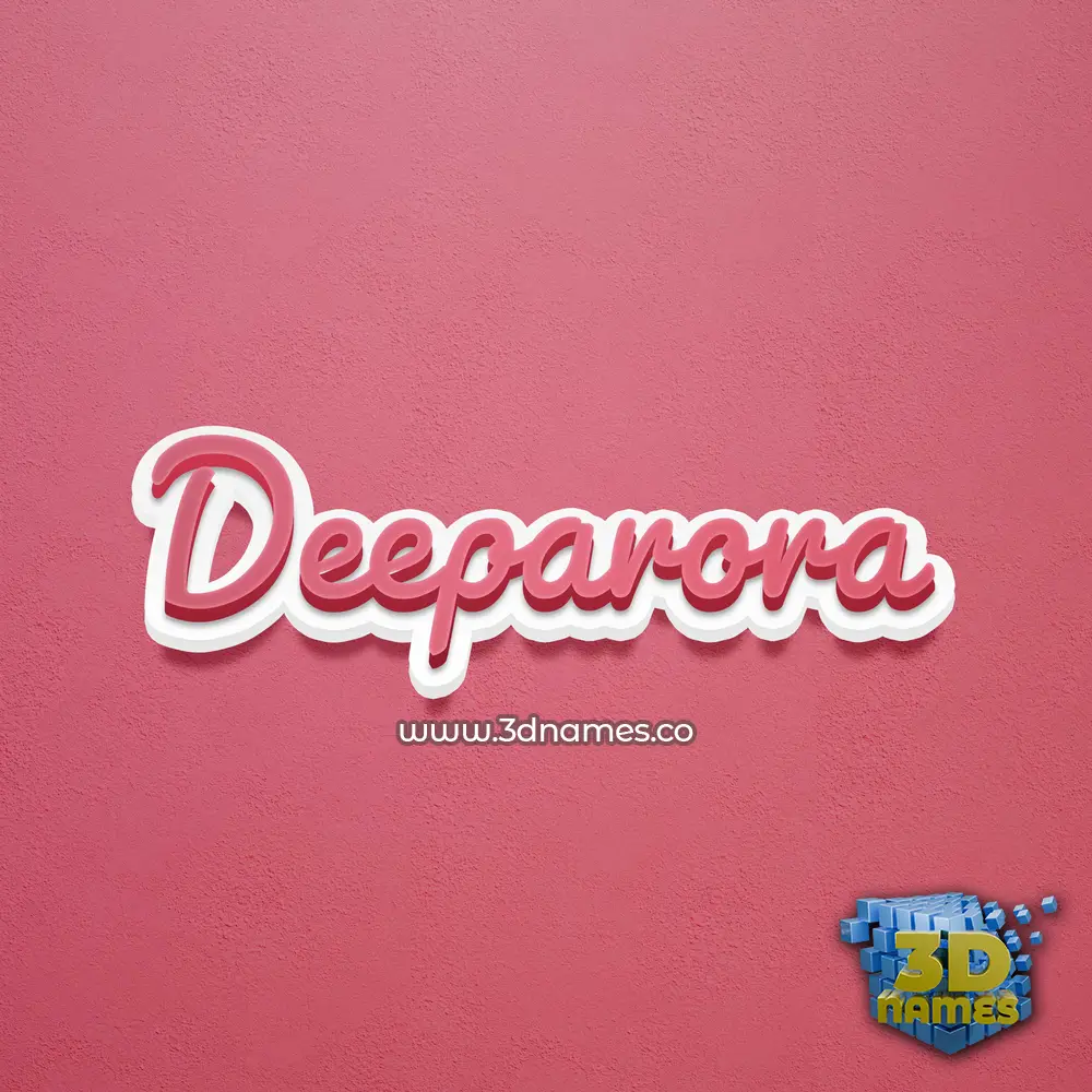 deeparora in Red Scribble style - 3D name wallpaper